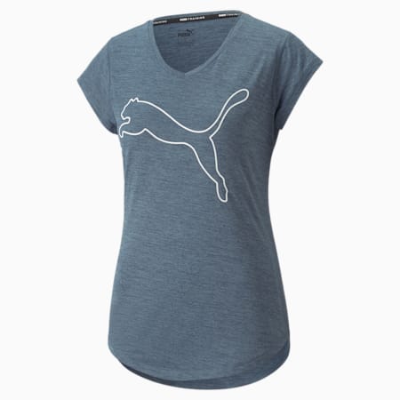 Favourite Heather Cat Training Tee Women, Evening Sky Heather-outline CAT, small-THA