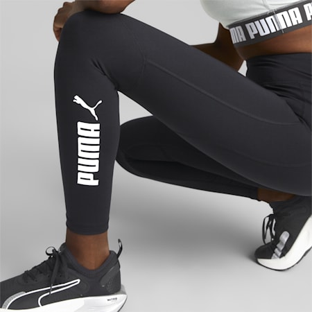 Favourite Logo High Waist 7/8 Training Leggings Women, Puma Black, small-IDN
