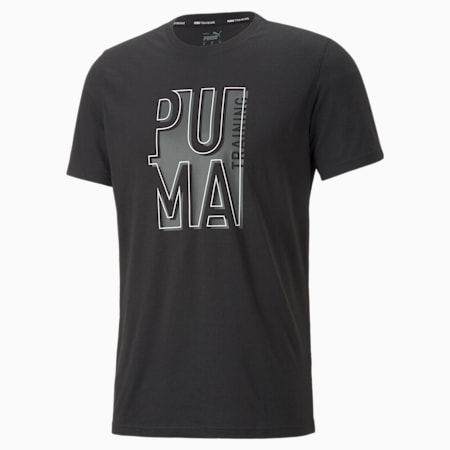 Short Sleeve Training Tee Men, Puma Black, small-THA