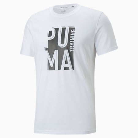 Short Sleeve Men's Training Tee, Puma White, small-NZL