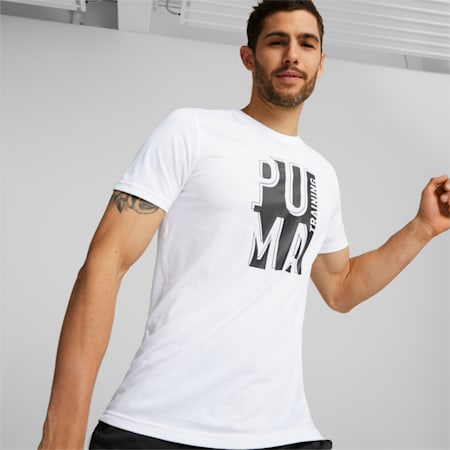 Short Sleeve Men's Training Tee, Puma White, small-AUS