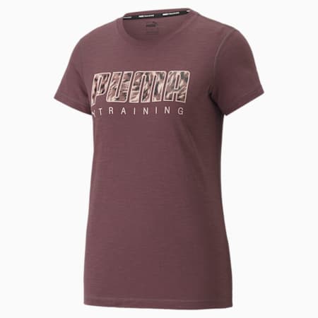 Performance Logo Training Tee Women, Dusty Plum, small-SEA