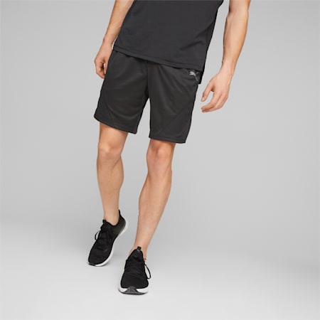 Shorts para hombre Fit Knitted 9" Training, PUMA Black-All Black, small