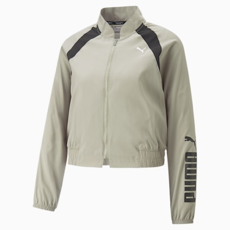 PUMA Fit Woven Fashion Training Jacket Women, Birch Tree, small-AUS