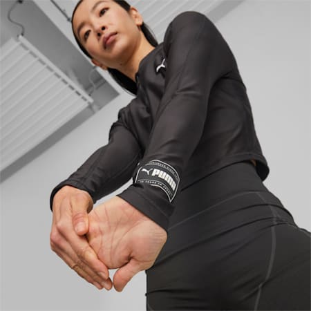 PUMA Fit Women's EVERSCULPT Quarter-Zip Training Top, PUMA Black, small-AUS