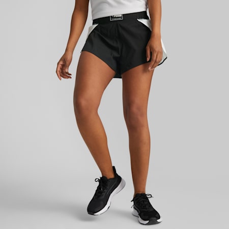 PUMA Fit Fashion Flow Training Shorts Women, PUMA Black, small-DFA