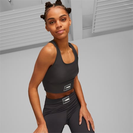 PUMA Fit Skimmer Training Top Women, PUMA Black, small-DFA