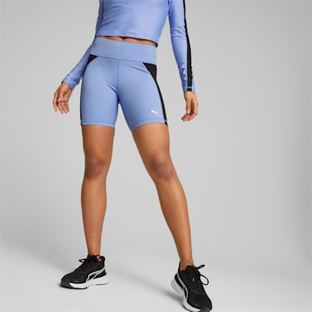 Shorts da training aderenti PUMA Fit 5” da donna, Elektro Purple-PUMA Black, small