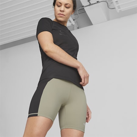 PUMA Fit Women's 5" Tight Training Shorts, Birch Tree-PUMA Black, small-AUS