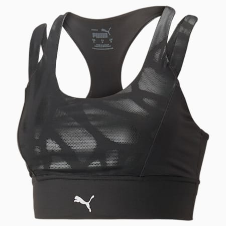 PUMA Women Sports Bra, 3-Pack Large Black/White/Grey