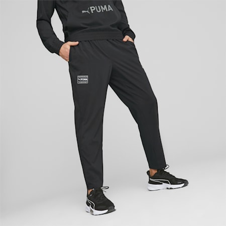 Pantalon de training tissé PUMA Fit Homme, PUMA Black, small-DFA