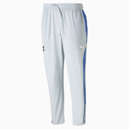 Pantalones deportivos de training PUMA Fit Woven para hombre, Platinum Gray-Royal Sapphire, small