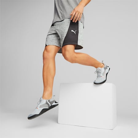 Train CLOUDSPUN Men's 7" Training Shorts, Medium Gray Heather, small-AUS