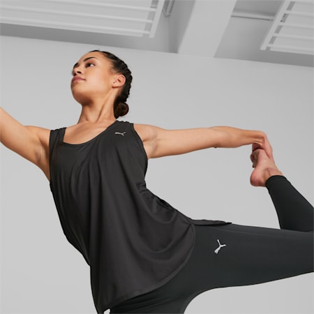 Top de yoga Studio Yogini Lite Femme, PUMA Black, small