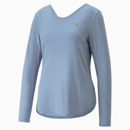 Studio Yogini Lite Long Sleeve Trainings-T-Shirt für Damen, Filtered Ash, small