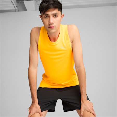 RUN FAVOURITE Men's Running Tank Top, Sun Stream, small-AUS