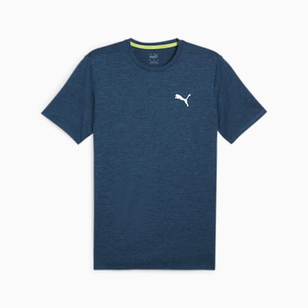 RUN FAVOURITE Men's Heather Running Tee, Ocean Tropic Heather, small-AUS