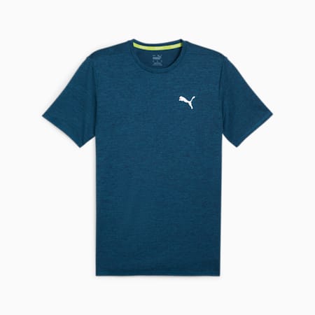 RUN FAVOURITE Heather hardloopshirt voor heren, Ocean Tropic Heather, small