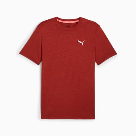 RUN FAVOURITE Men's Heather Running Tee, Mars Red Heather, small-NZL