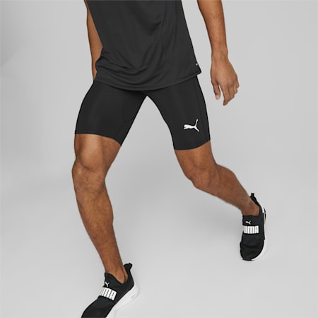 Run Favourite Tight Men's Running Shorts, PUMA Black, small-AUS