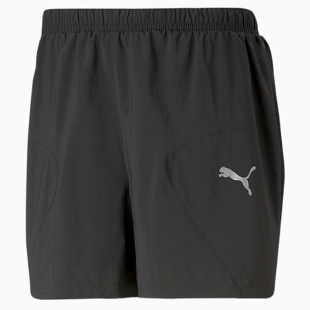 Run Favourite Men's Woven 5'' Running Shorts, PUMA Black, small-AUS