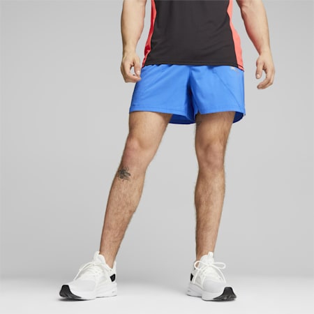 Run Favourite Men's Woven 5'' Running Shorts, Ultra Blue, small-NZL