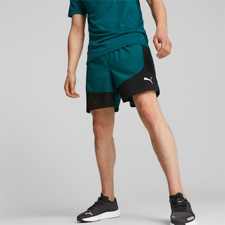 Run Favourite Velocity Men's 7'' Running Shorts, Malachite-PUMA Black, small-AUS