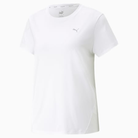 Favourite Short Sleeve Running Tee Women, PUMA White, small