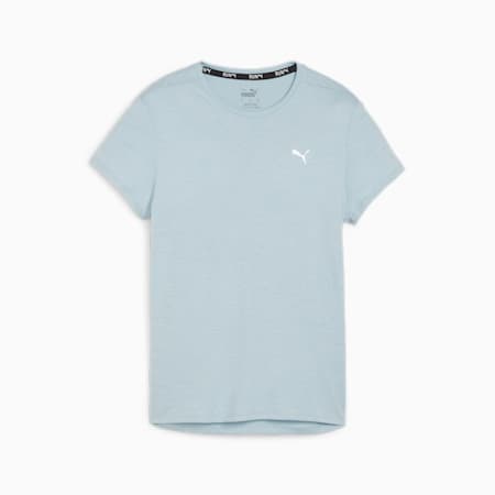 Camiseta de running jaspeada Run Favourite para mujer, Turquoise Surf Heather, small