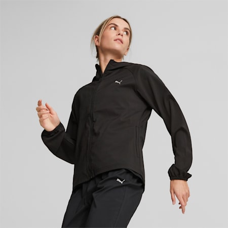 RUN FAVOURITE Hood Woven Jacket Women, PUMA Black, small