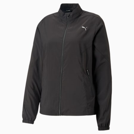 Run Favourite Woven Running Jacket Women, PUMA Black, small-AUS