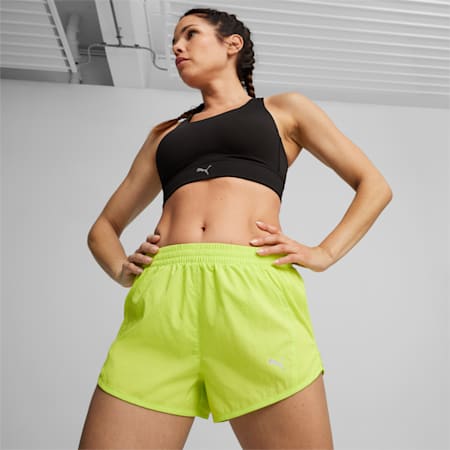 Run Favourite Velocity 3'' Running Shorts Women, Lime Pow, small-PHL