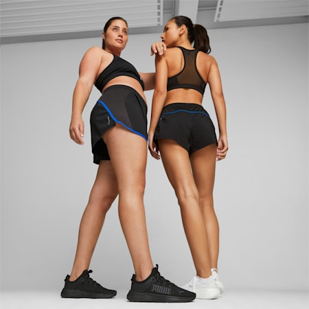 Run Favourite Velocity 3'' Running Shorts Women, PUMA Black-Ultra Blue, small-IDN