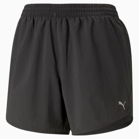 Run Favourite Women's Woven 5'' Running Shorts, PUMA Black, small-AUS