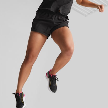 Run Favourite Women's Woven 5'' Running Shorts, PUMA Black, small-AUS