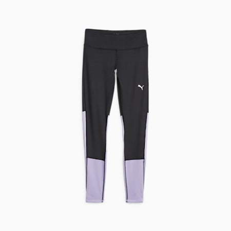 Damskie długie legginsy do biegania Run Favourite o standardowym stanie, PUMA Black-Vivid Violet, small