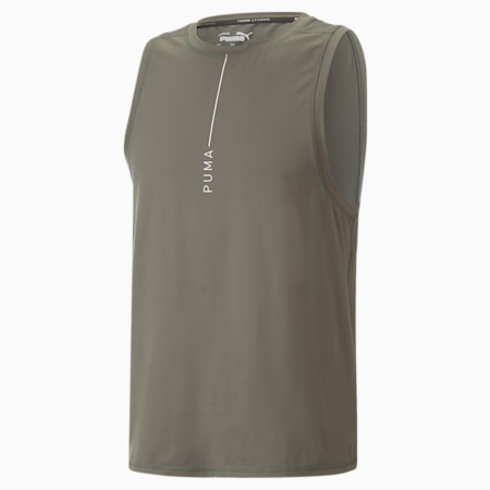 Studio Yogini Lite Training Tank Top Men, Green Moss, small