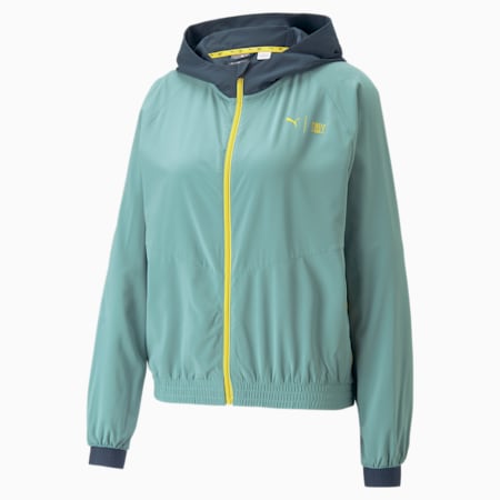 PUMA x First Mile Woven Running Jacket Women, Adriatic, small