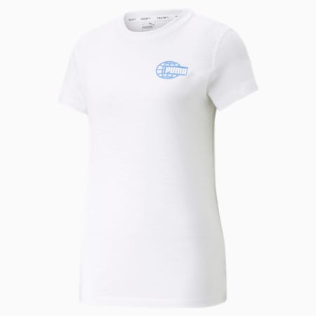 Graphic Tee Running Women, PUMA White, small-SEA