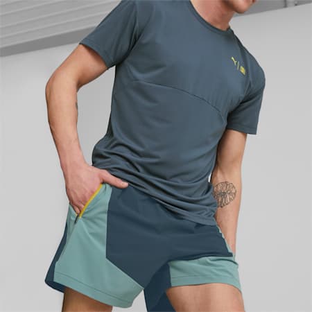 PUMA x First Mile Woven 5" Running Shorts Men, Dark Night-Adriatic, small