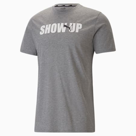 Performance Running Tee Men, Medium Gray Heather-Q2 Print, small-SEA
