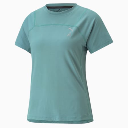 SEASONS Women's coolCELL Trail Running Tee, Adriatic, small-AUS