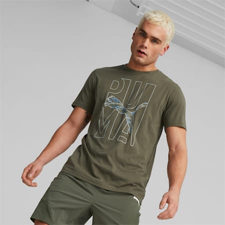 Graphic Tee Concept Men, Green Moss, small-SEA