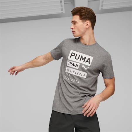 Graphic Tee Engineered Men, Medium Gray Heather, small-PHL