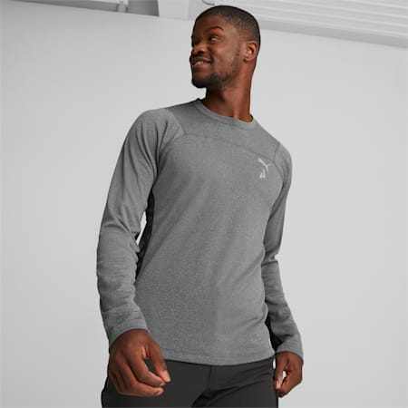 Camiseta de trail running de manga larga rainCELL para hombre de la colección SEASONS, PUMA Black, small