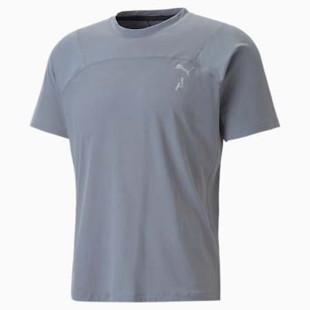 SEASONS coolCELL Men's Trail Running Tee, Gray Tile, small-DFA