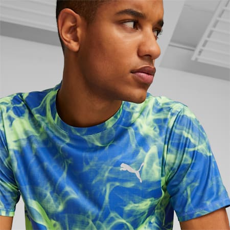 RUN Men's Favourite Printed Graphic Tee, Royal Sapphire-AOP, small-AUS