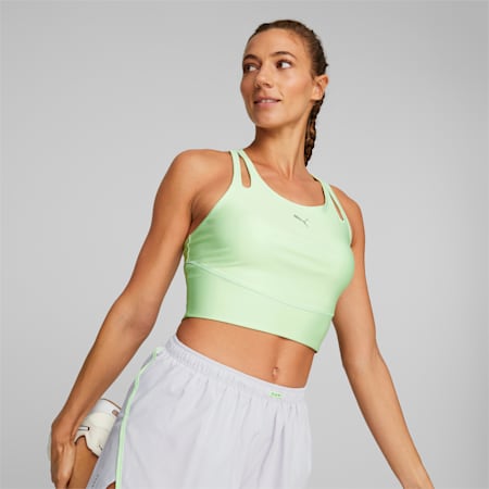 RUN ULTRAFORM Cropped Running Tank Top Women, Light Mint, small-SEA