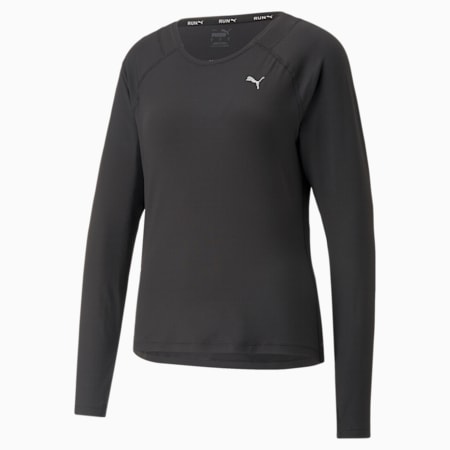 Run CLOUDSPUN Long Sleeve Tee Women, PUMA Black, small