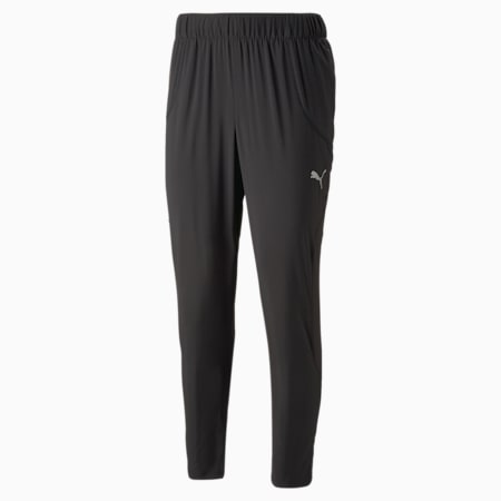 RUN Tapered Woven Running Pants Men, PUMA Black, small-DFA